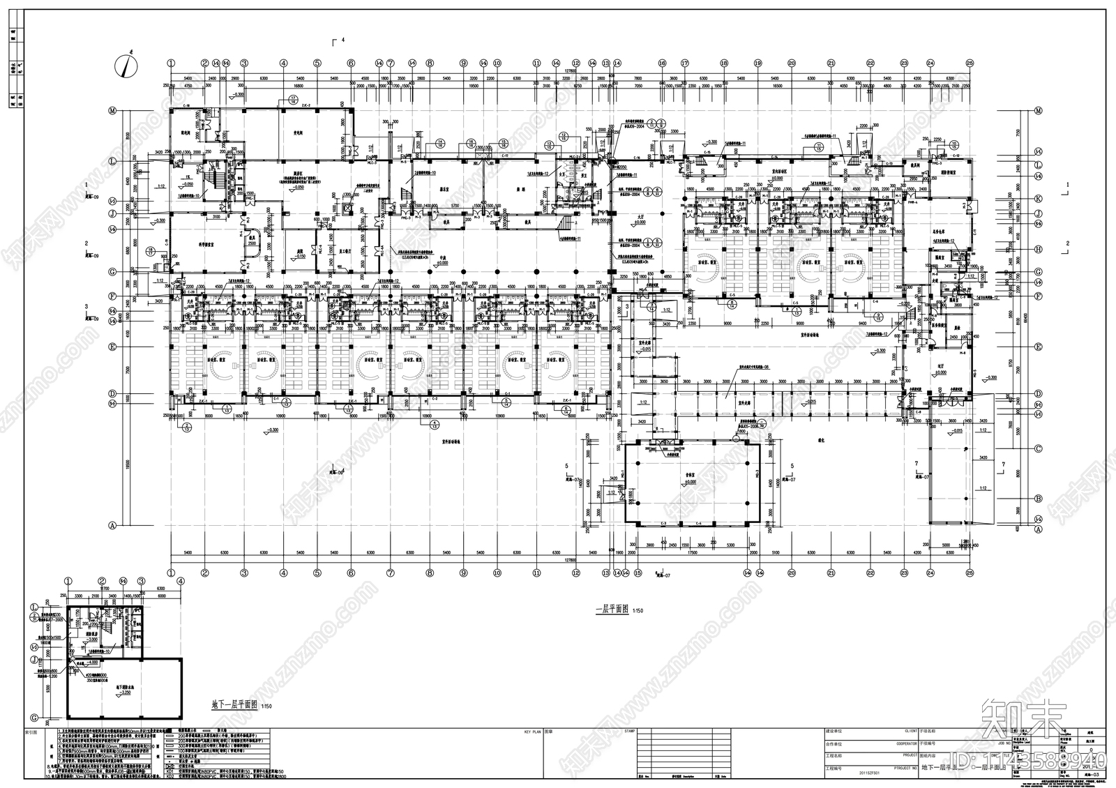 凤栖园幼儿园建筑cad施工图下载【ID:1143588940】