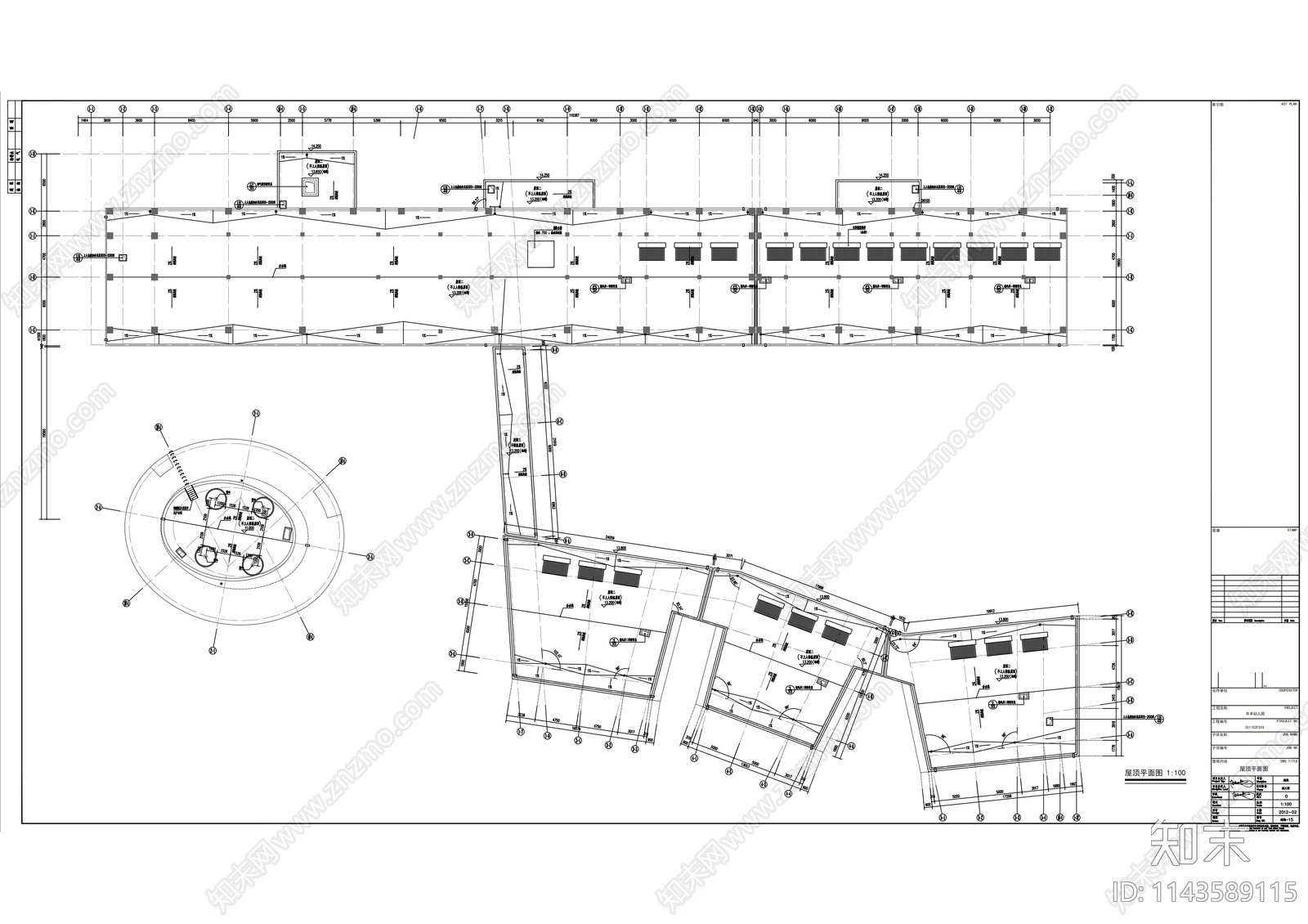 年丰幼儿园建筑cad施工图下载【ID:1143589115】