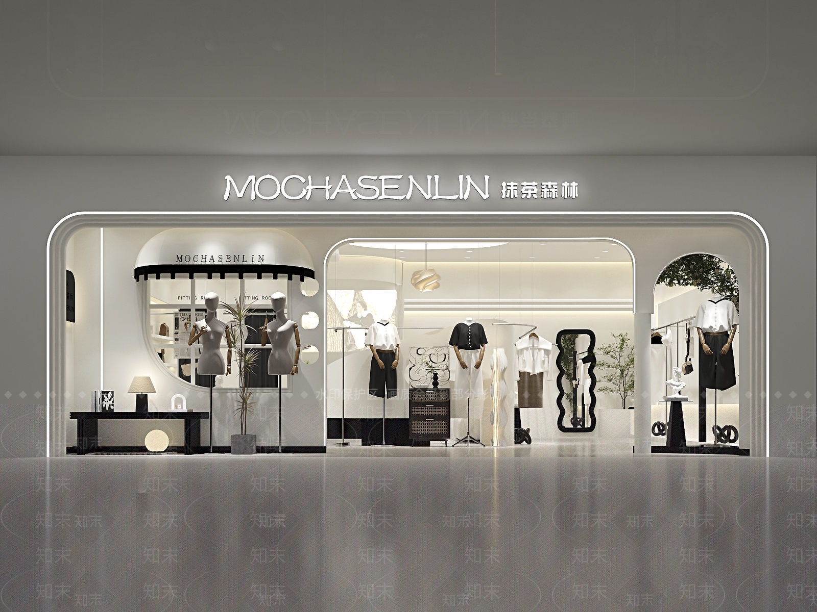 轻法式女装店3D模型下载【ID:1143594494】