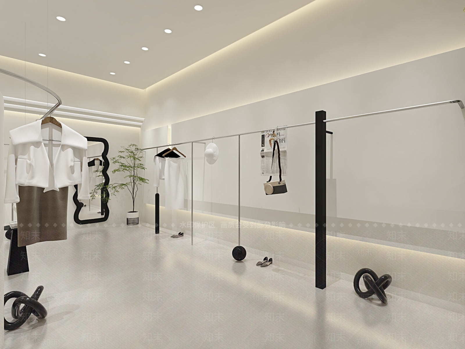轻法式女装店3D模型下载【ID:1143594494】