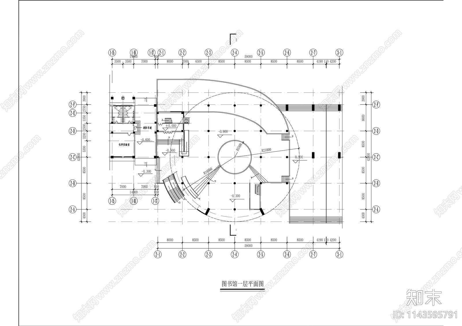 东莞金盛学校建筑cad施工图下载【ID:1143595791】