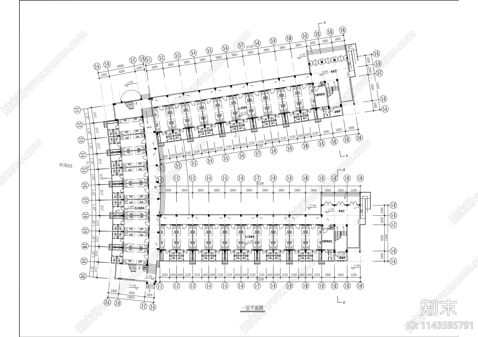 东莞金盛学校建筑cad施工图下载【ID:1143595791】