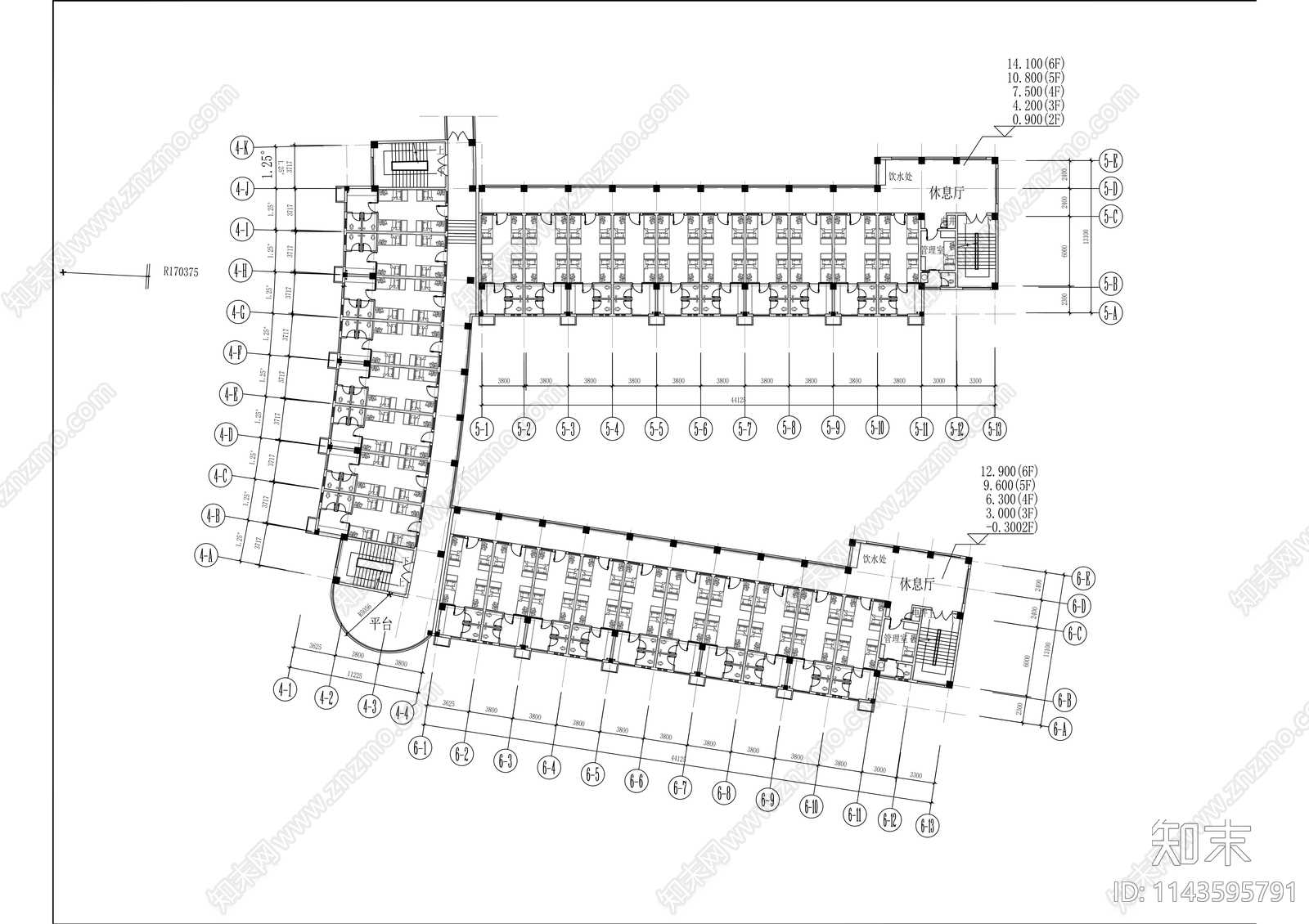 东莞金盛学校建筑cad施工图下载【ID:1143595791】