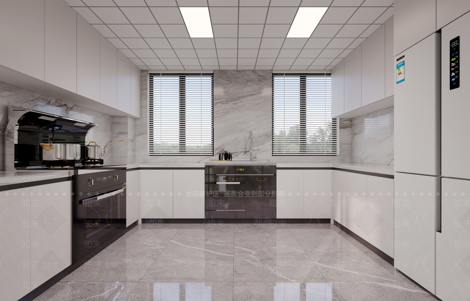 现代后厨3D模型下载【ID:1213985960】