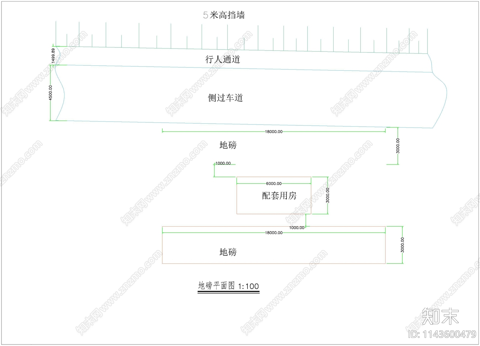 地磅及地磅附属用房cad施工图下载【ID:1143600479】