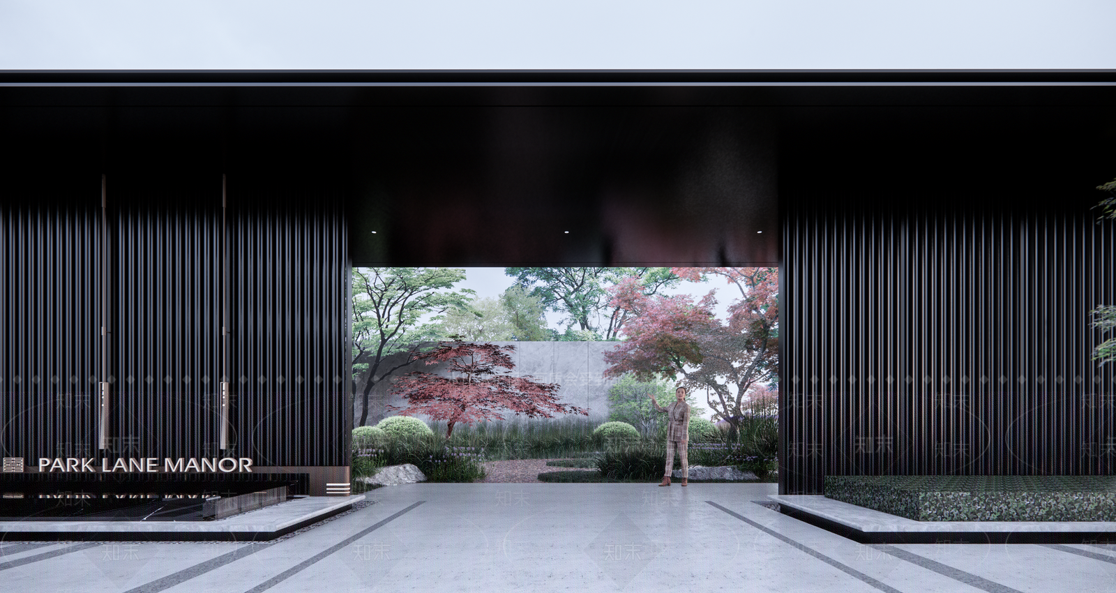 现代景观廊架植物节点空间SU模型下载【ID:1143601301】