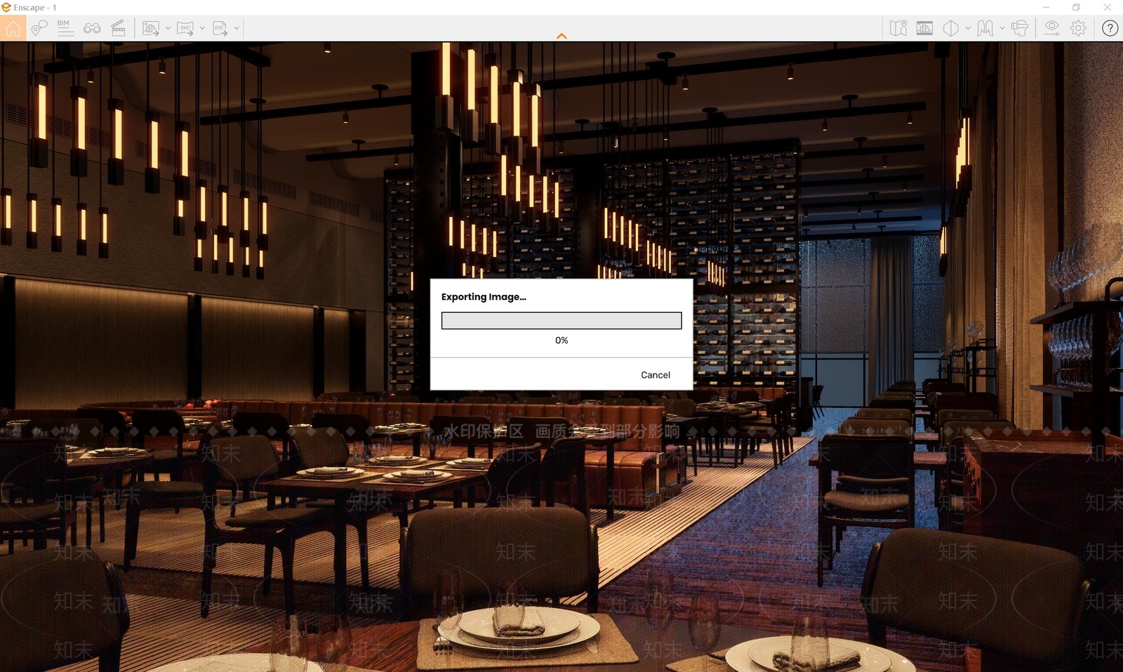 现代西餐厅SU模型下载【ID:1143603780】