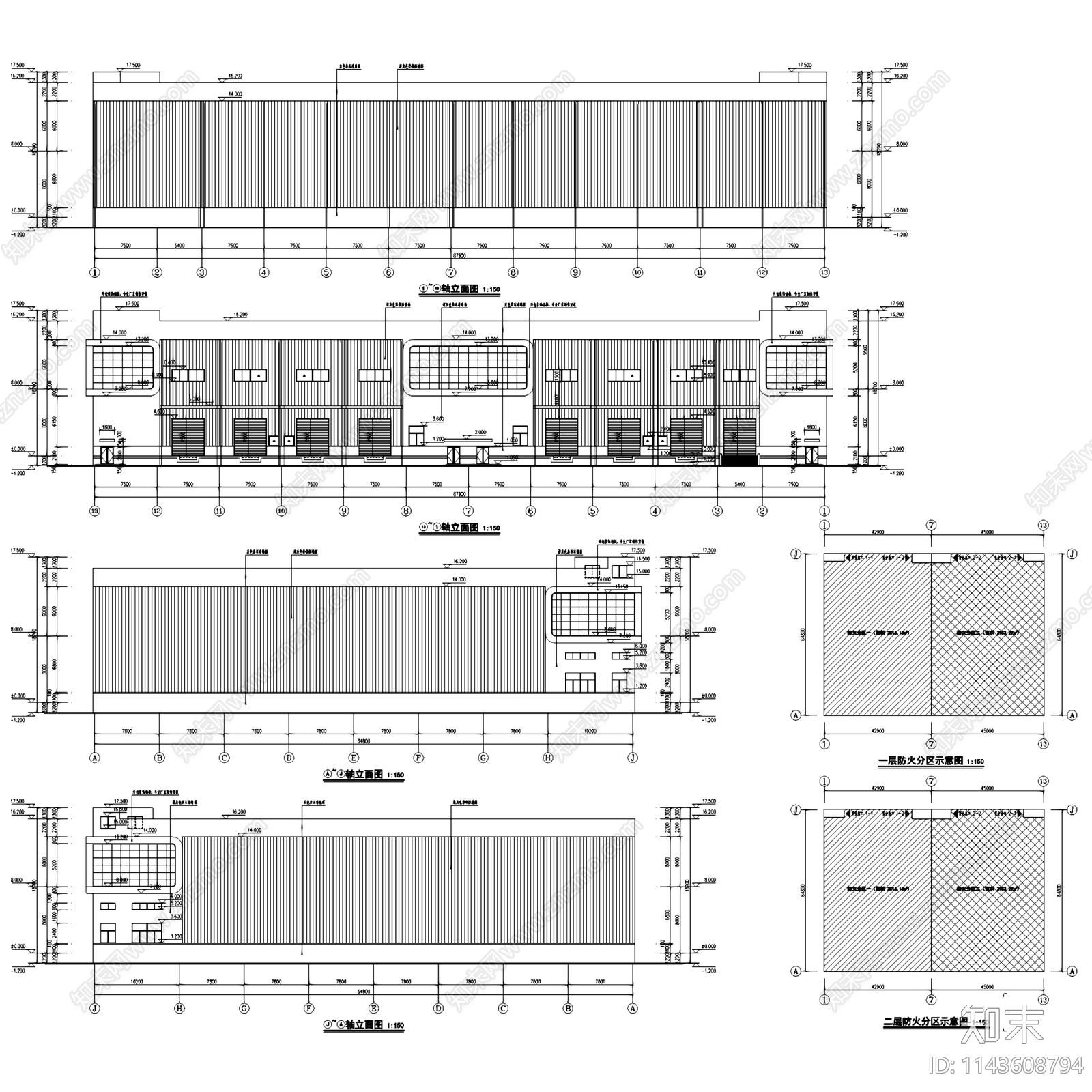 南通中农物流园农产品冷库建筑施工图下载【ID:1143608794】