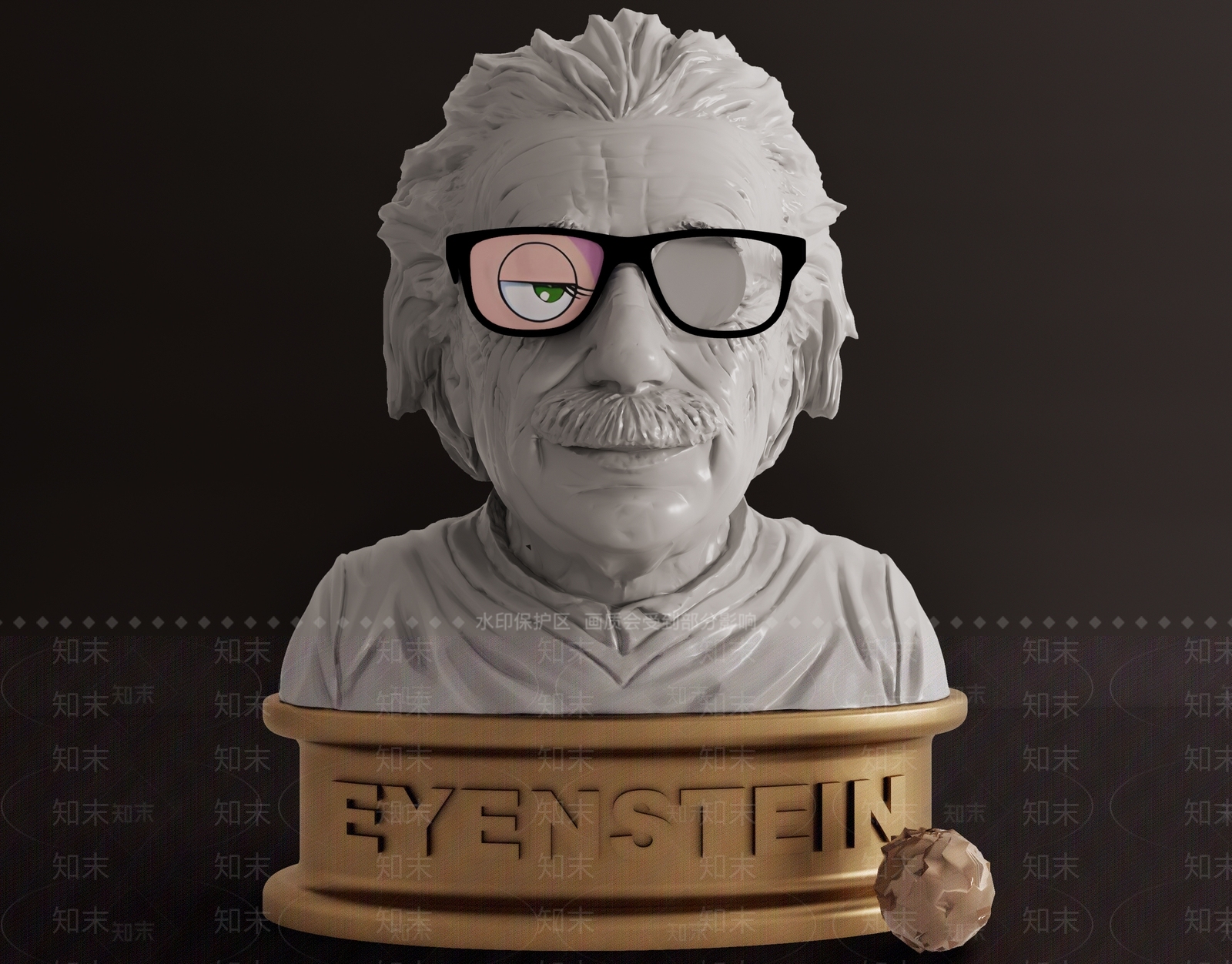 现代石膏雕塑装置SU模型下载【ID:1143610101】