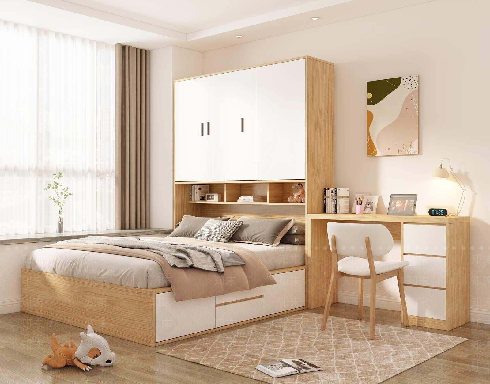 北欧榻榻米儿童房3D模型下载【ID:1143611719】