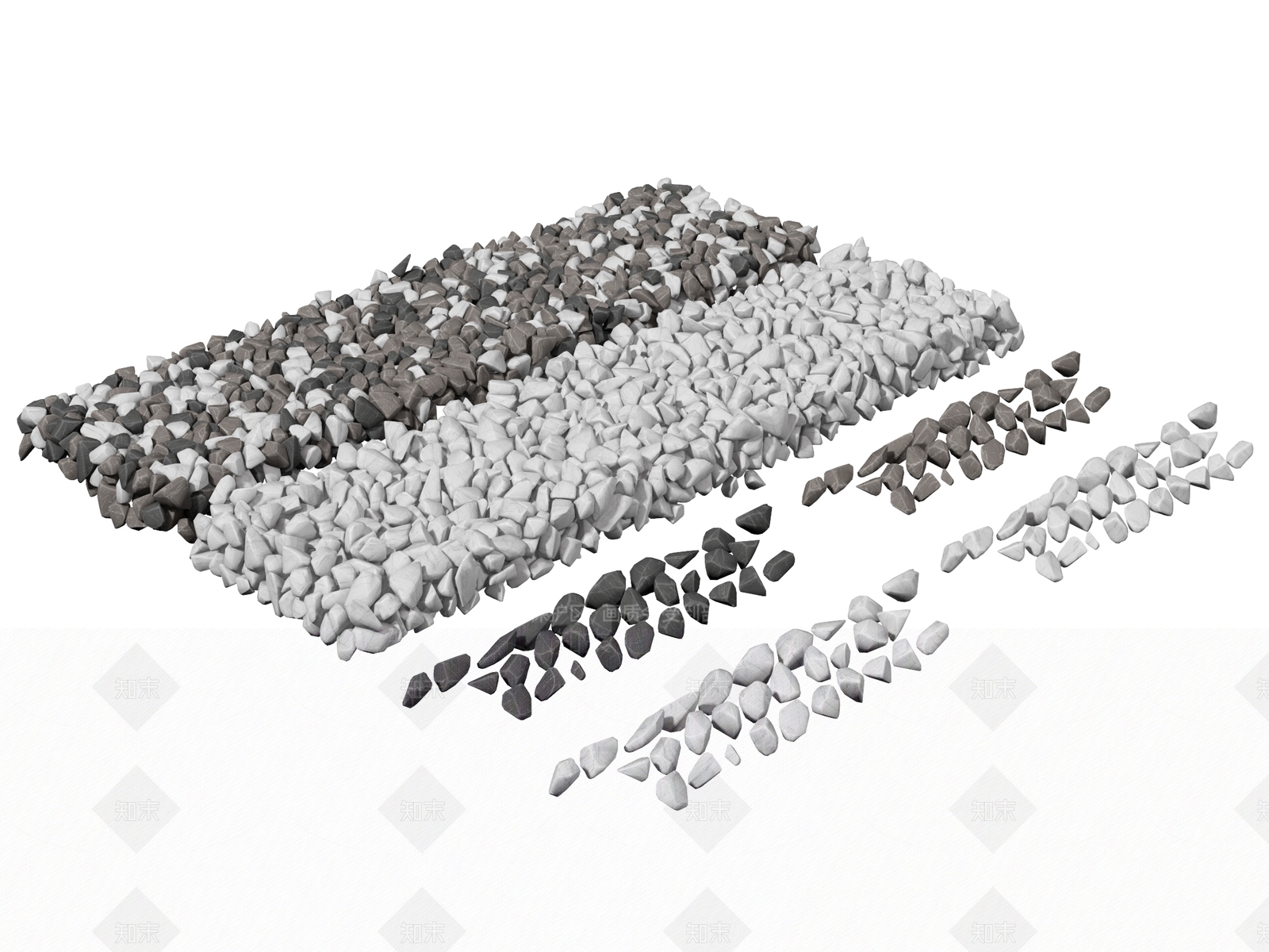 现代鹅暖石SU模型下载【ID:1143612360】