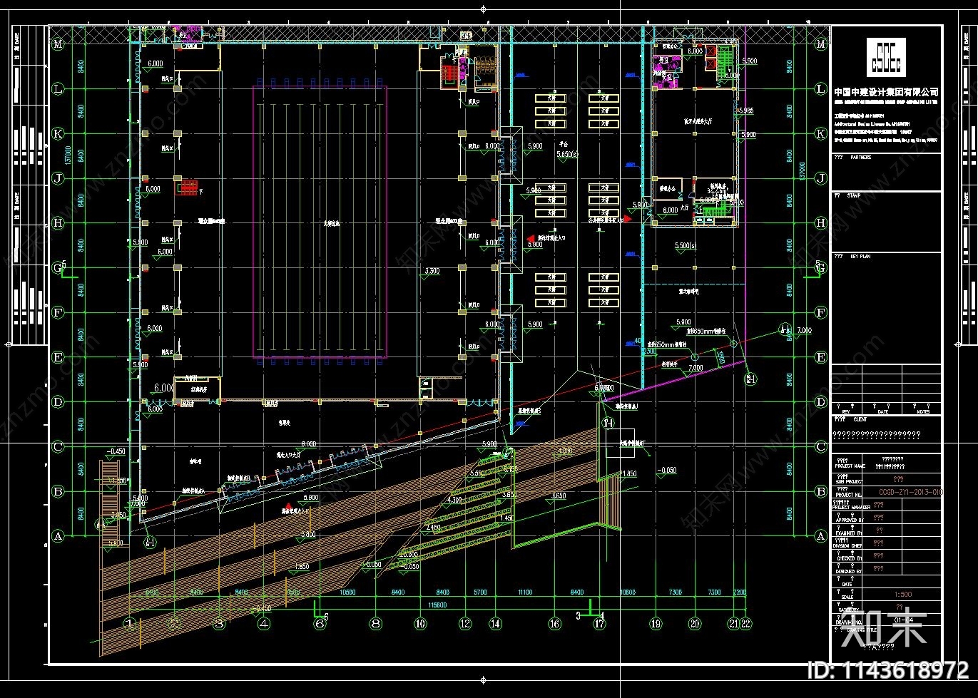 赣州游泳馆建筑cad施工图下载【ID:1143618972】
