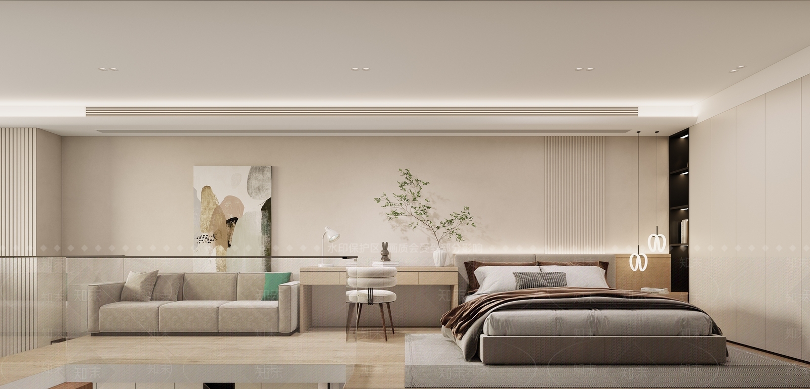 现代单身公寓3D模型下载【ID:1143622756】