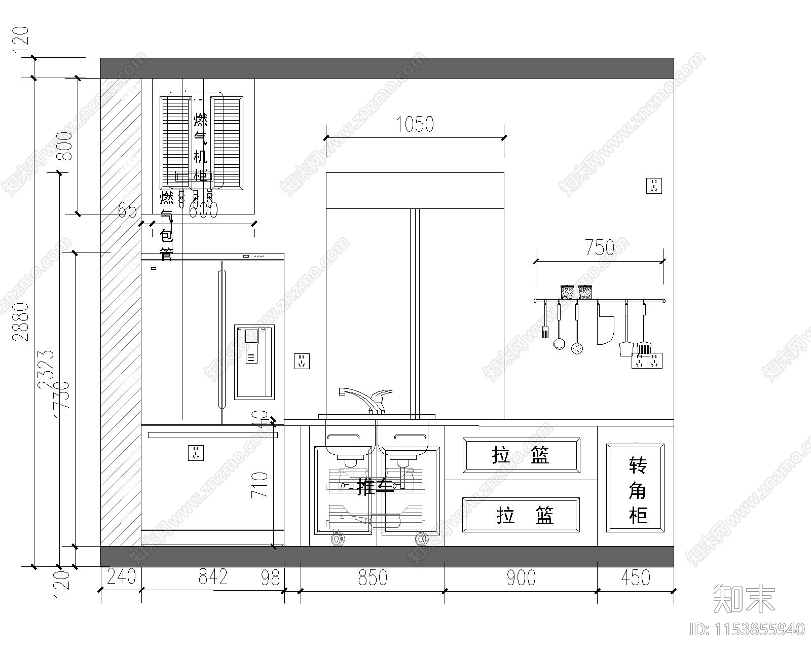 平层改造室内cad施工图下载【ID:1153855940】