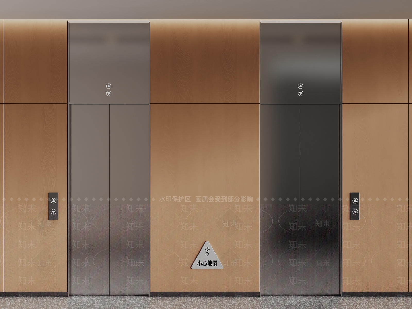 现代电梯门3D模型下载【ID:1143625692】