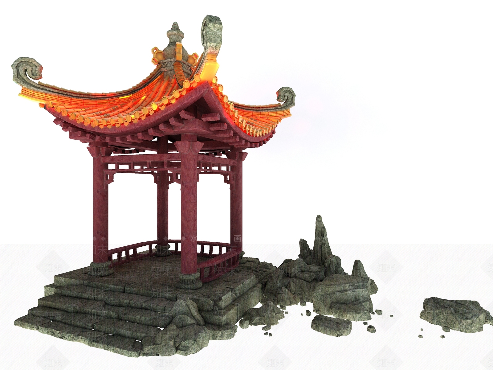 建筑凉亭3D模型下载【ID:1143645688】