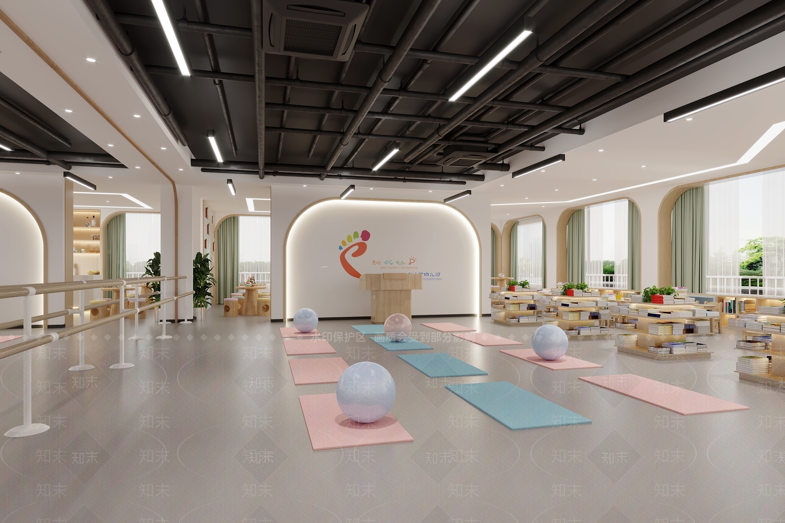瑜伽室3D模型下载【ID:1213986620】
