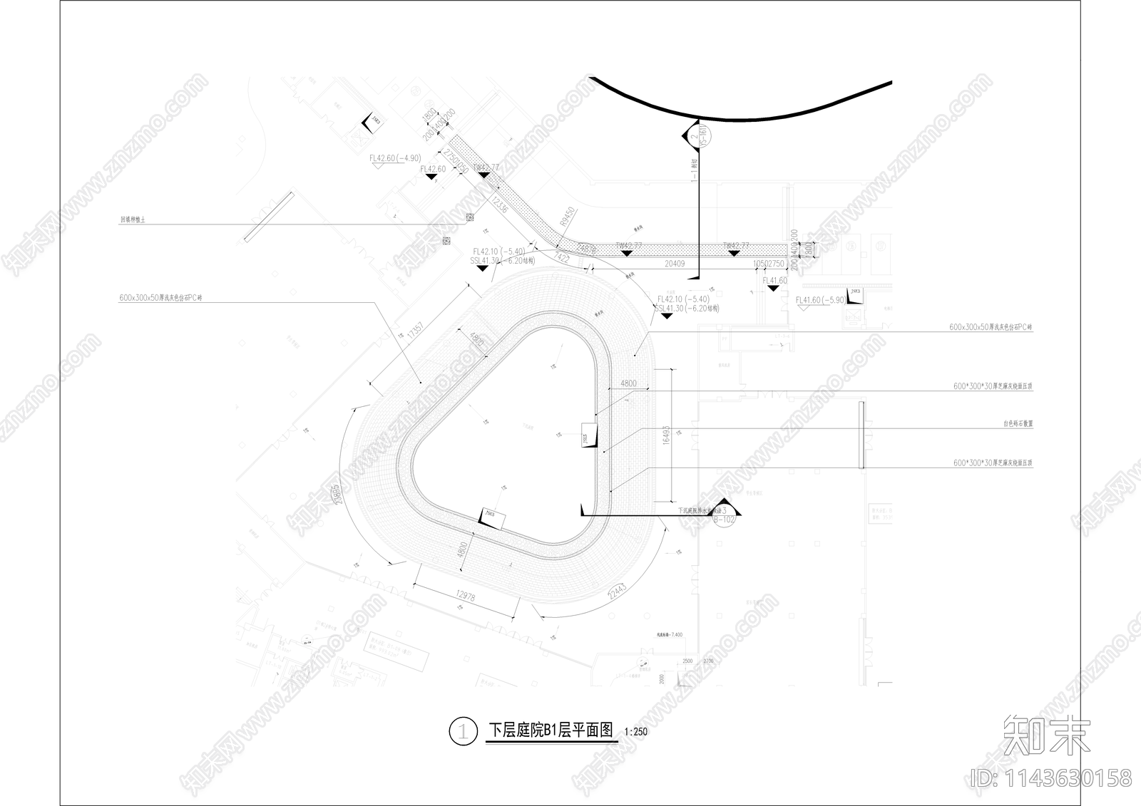 深圳坪山实验学校景观cad施工图下载【ID:1143630158】