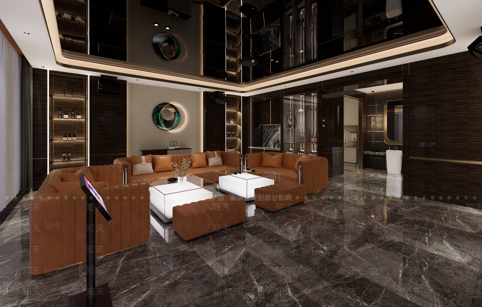 现代商务KTV包厢SU模型下载【ID:1143634934】