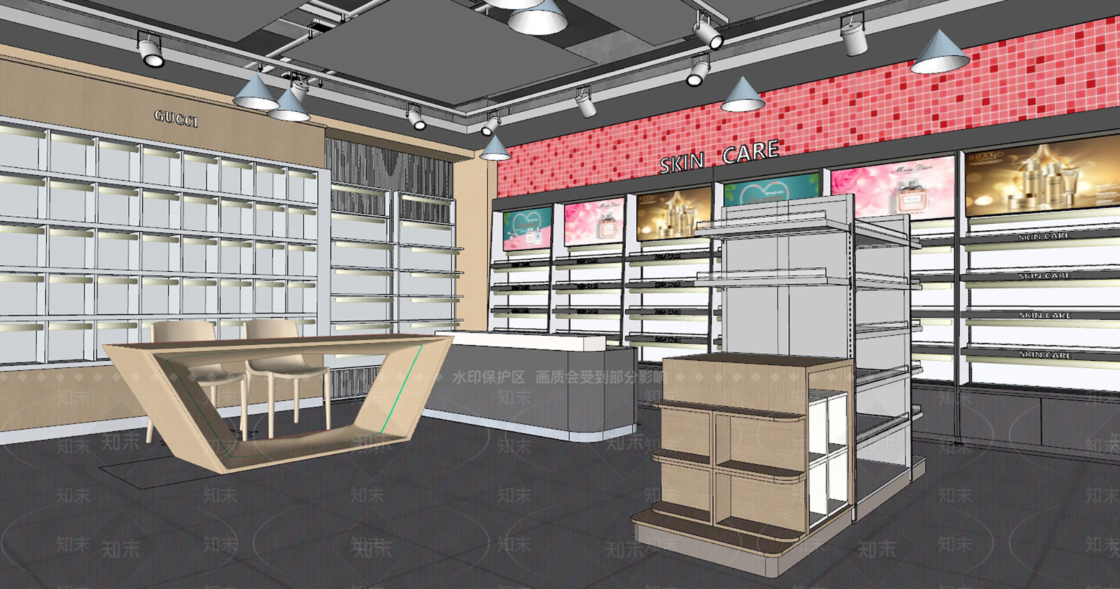 美妆店SU模型下载【ID:1191449466】