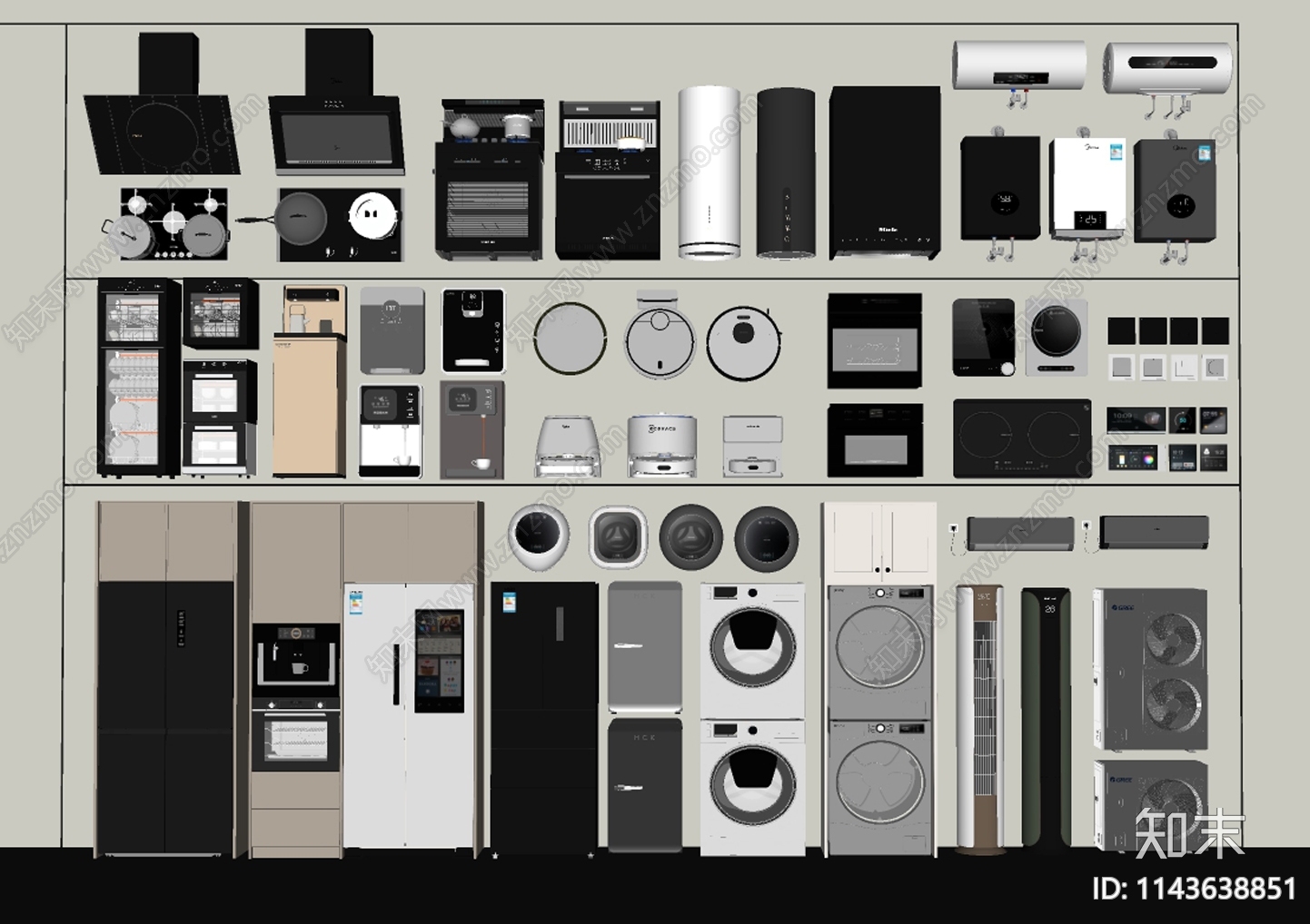 家用电器组合SU模型下载【ID:1143638851】