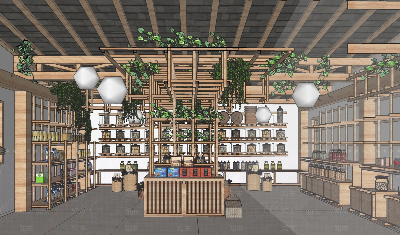 现代农产品小超市SU模型下载【ID:1143638836】