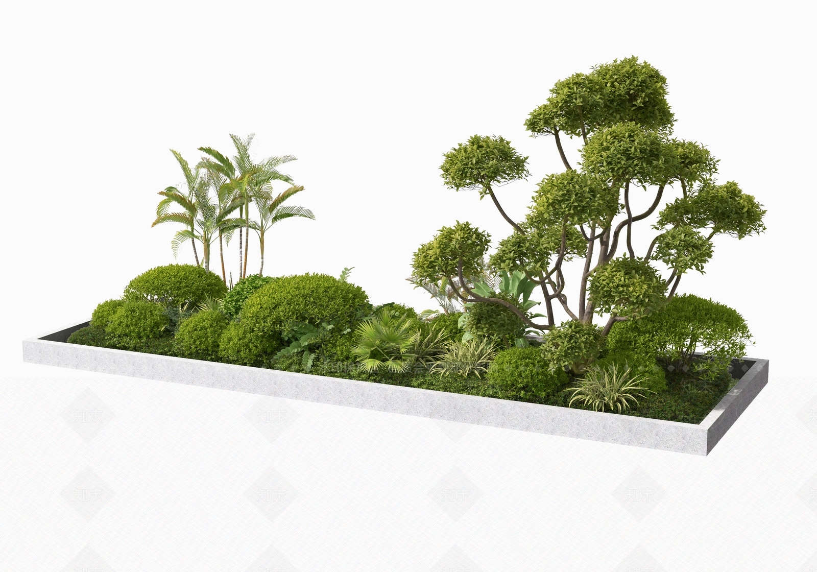 花坛3D模型下载【ID:1143640306】