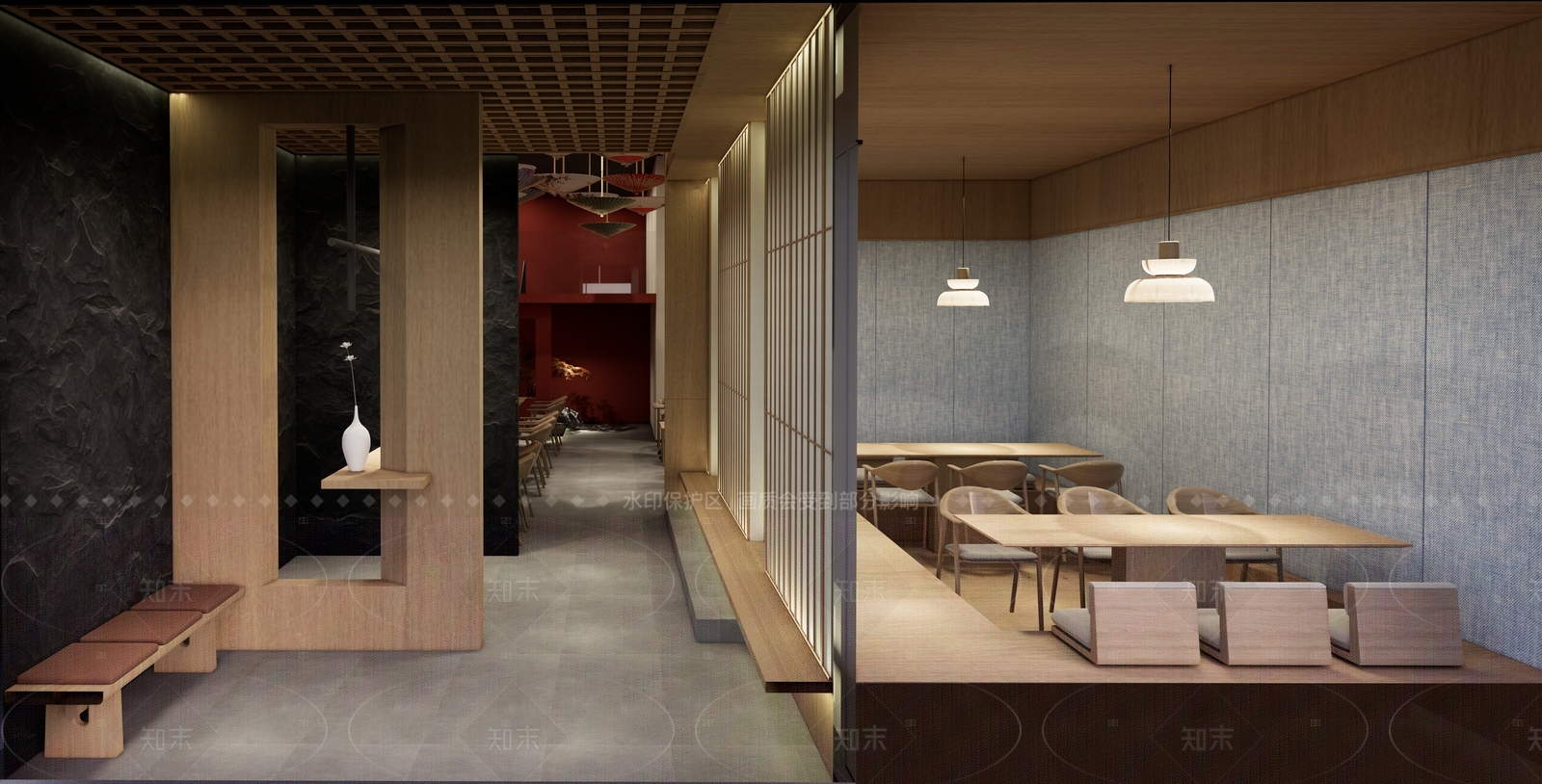 日式日料店SU模型下载【ID:1215946864】