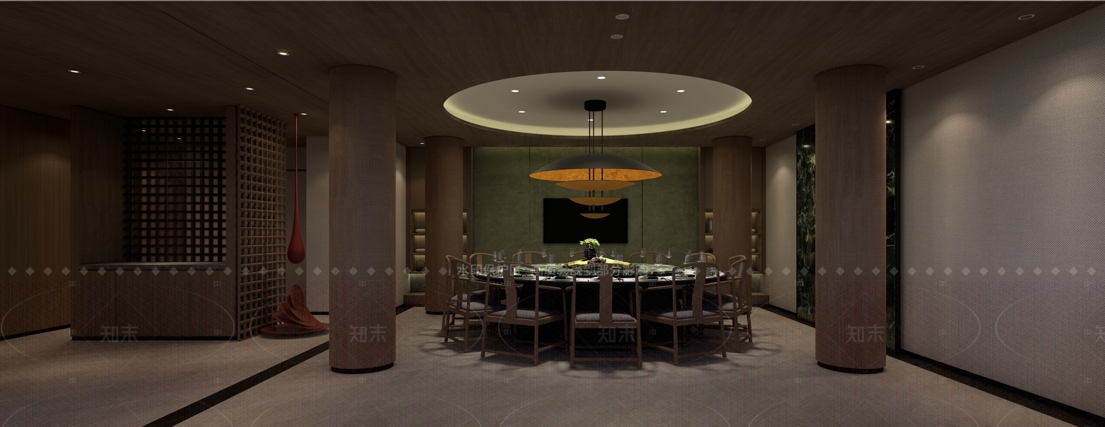 新中式中餐厅SU模型下载【ID:1215930873】