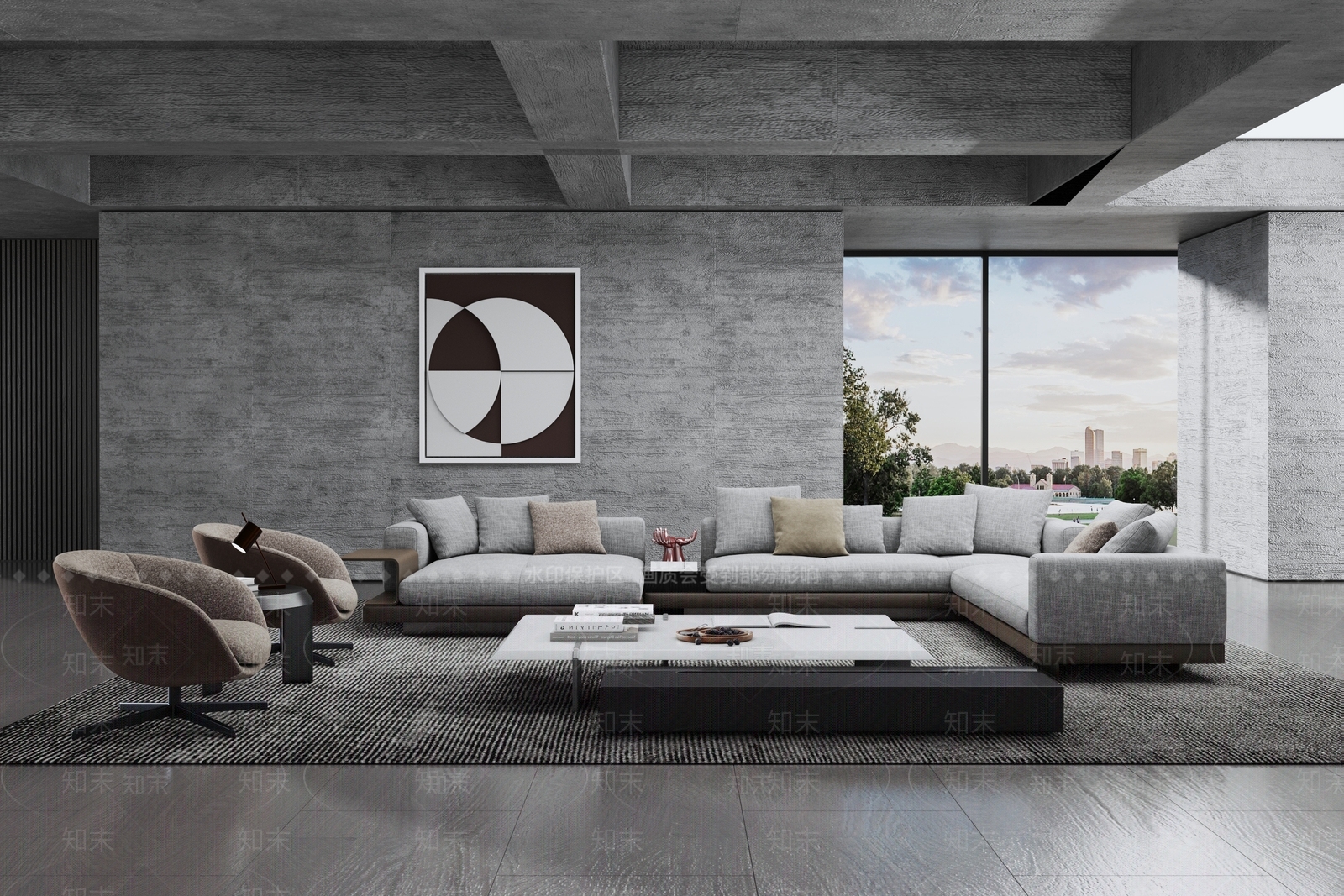 Minotti组合沙发3d模型3D模型下载【ID:1143654455】