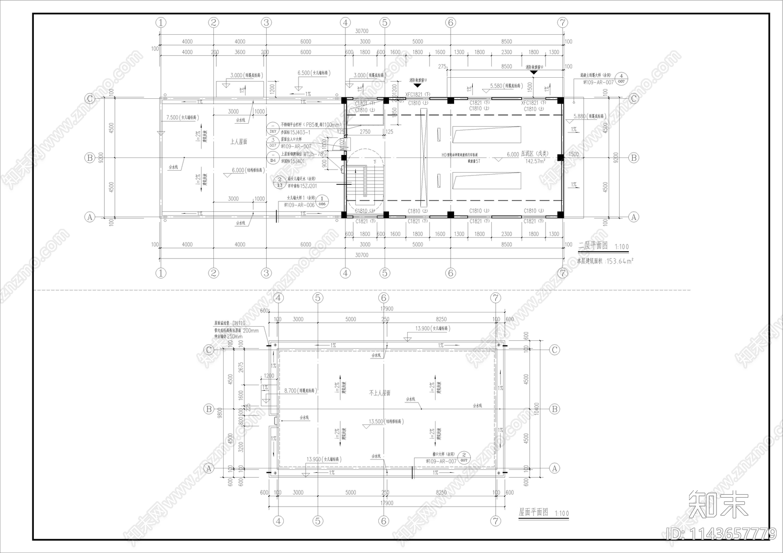 某产业园污泥脱水间建筑cad施工图下载【ID:1143657779】