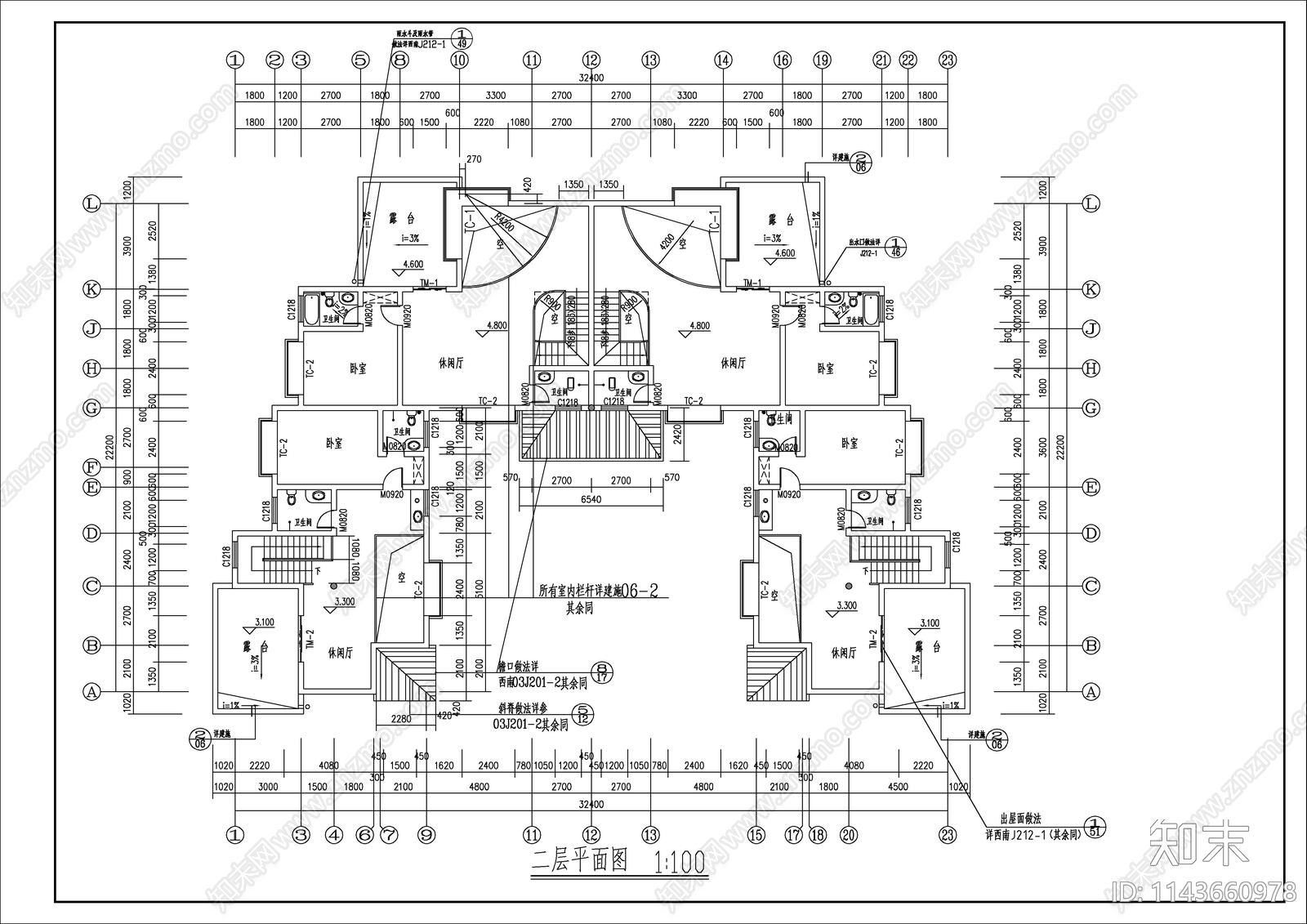 遵义某民居式度假村建筑施工图下载【ID:1143660978】