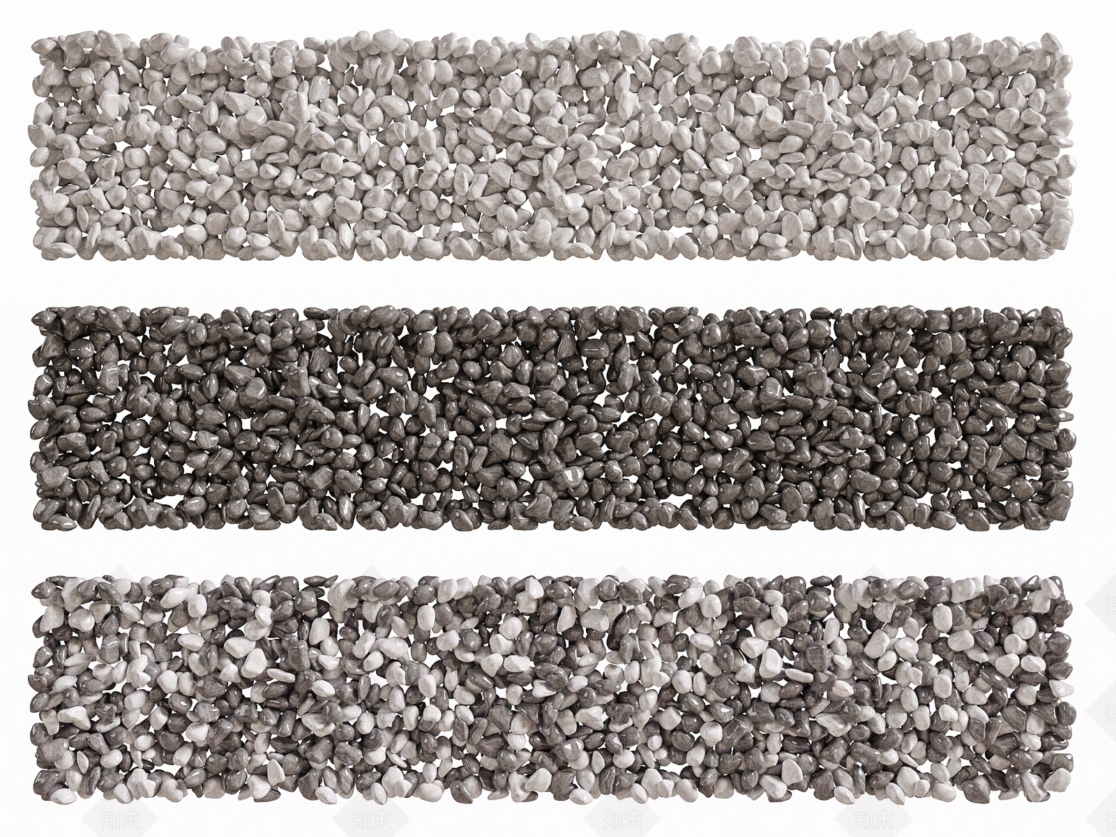 现代石头石子鹅卵石3D模型下载【ID:1143676295】