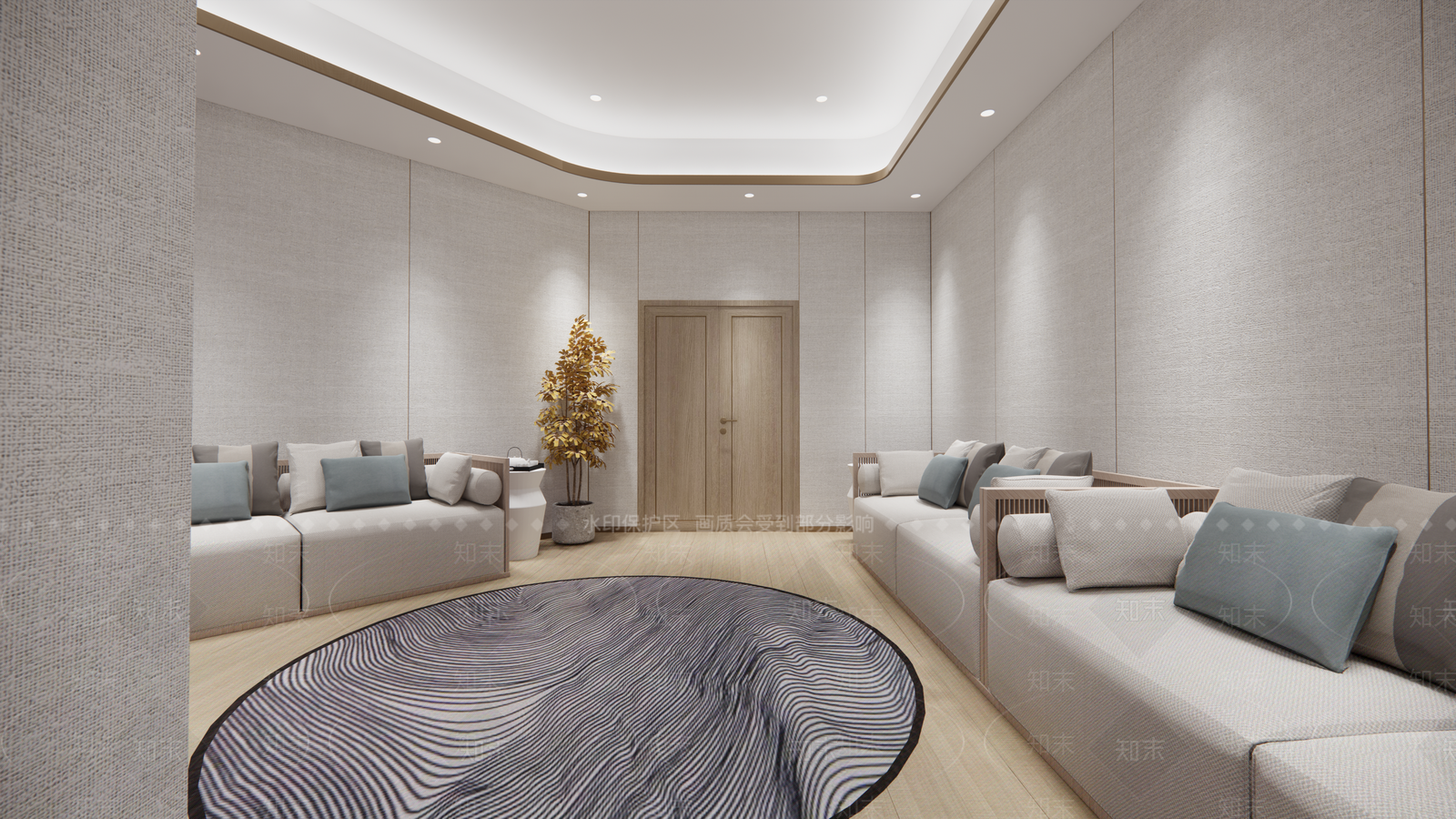 现代休息区SU模型下载【ID:1143664599】