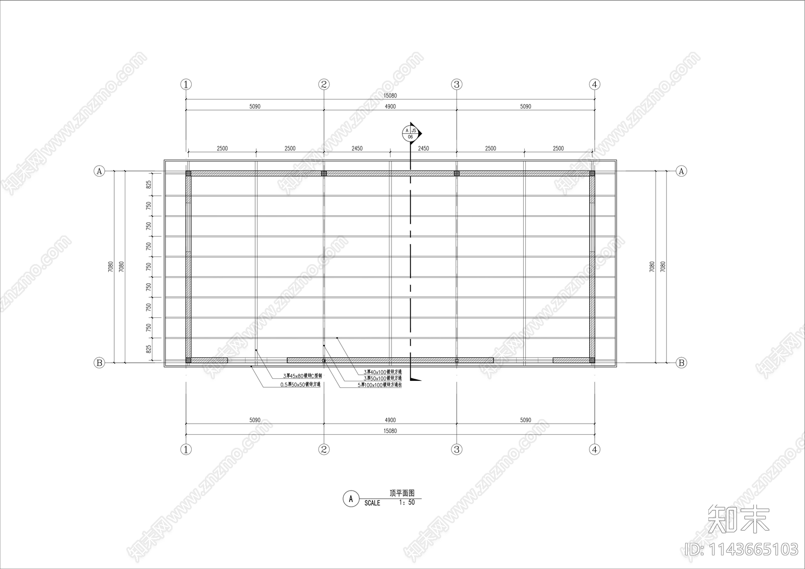 警务室建筑cad施工图下载【ID:1143665103】