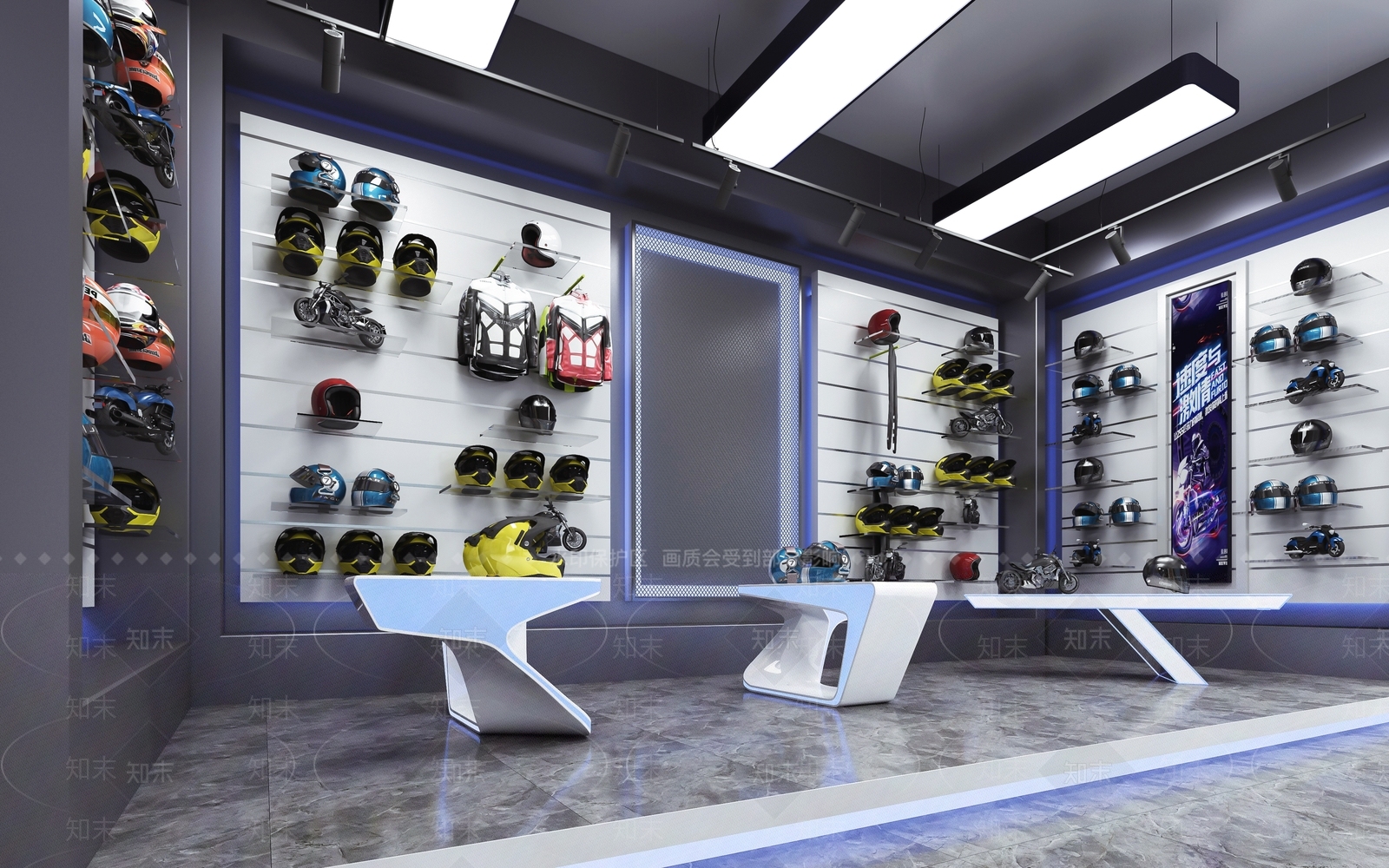 现代摩托车店SU模型下载【ID:1143668013】