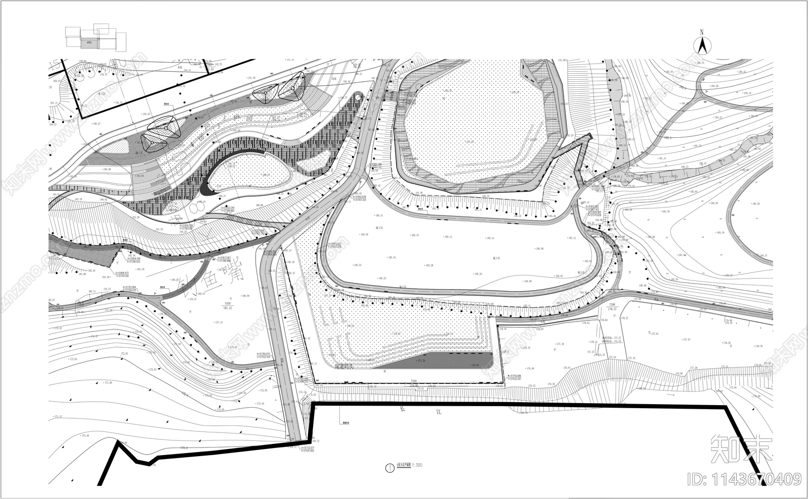 山地休闲公园cad施工图下载【ID:1143670409】