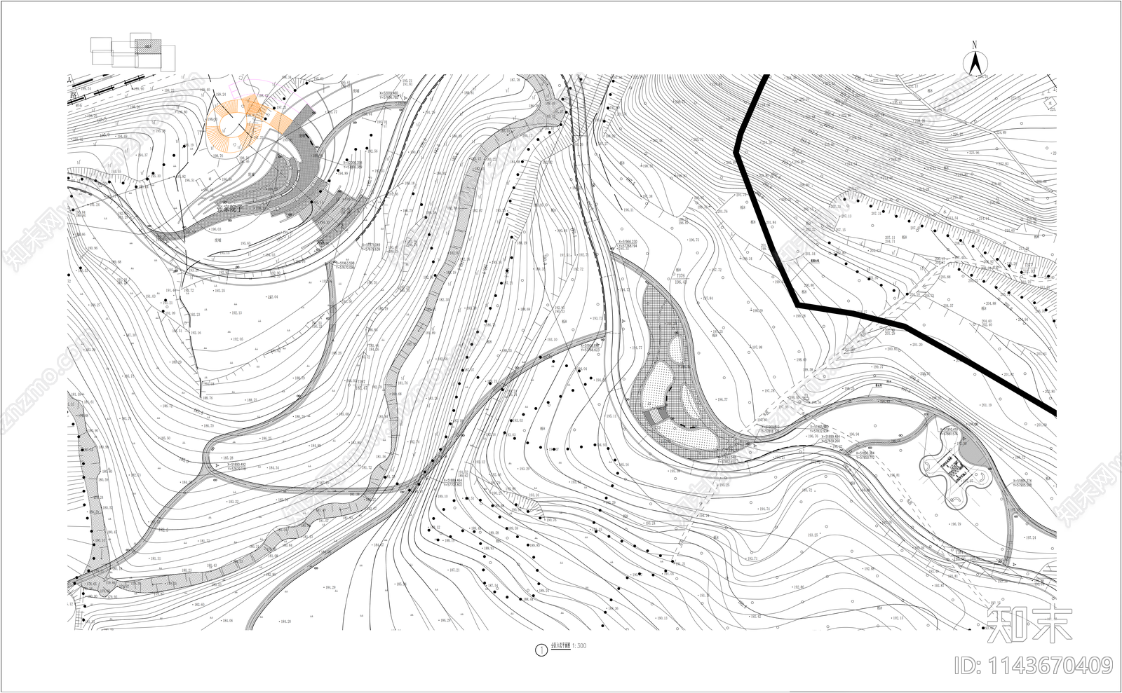 山地休闲公园cad施工图下载【ID:1143670409】