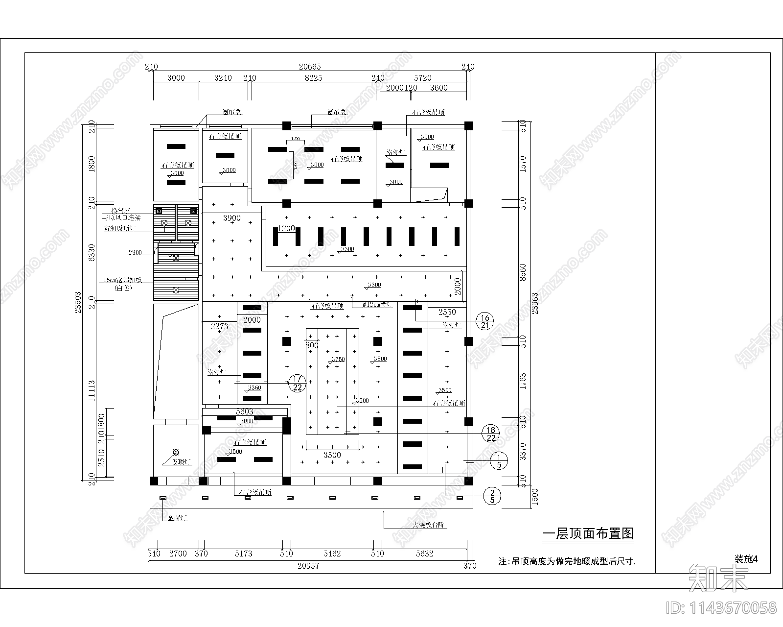 内蒙某建行室内cad施工图下载【ID:1143670058】