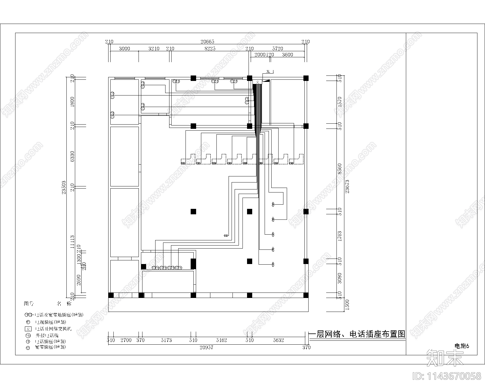内蒙某建行室内cad施工图下载【ID:1143670058】