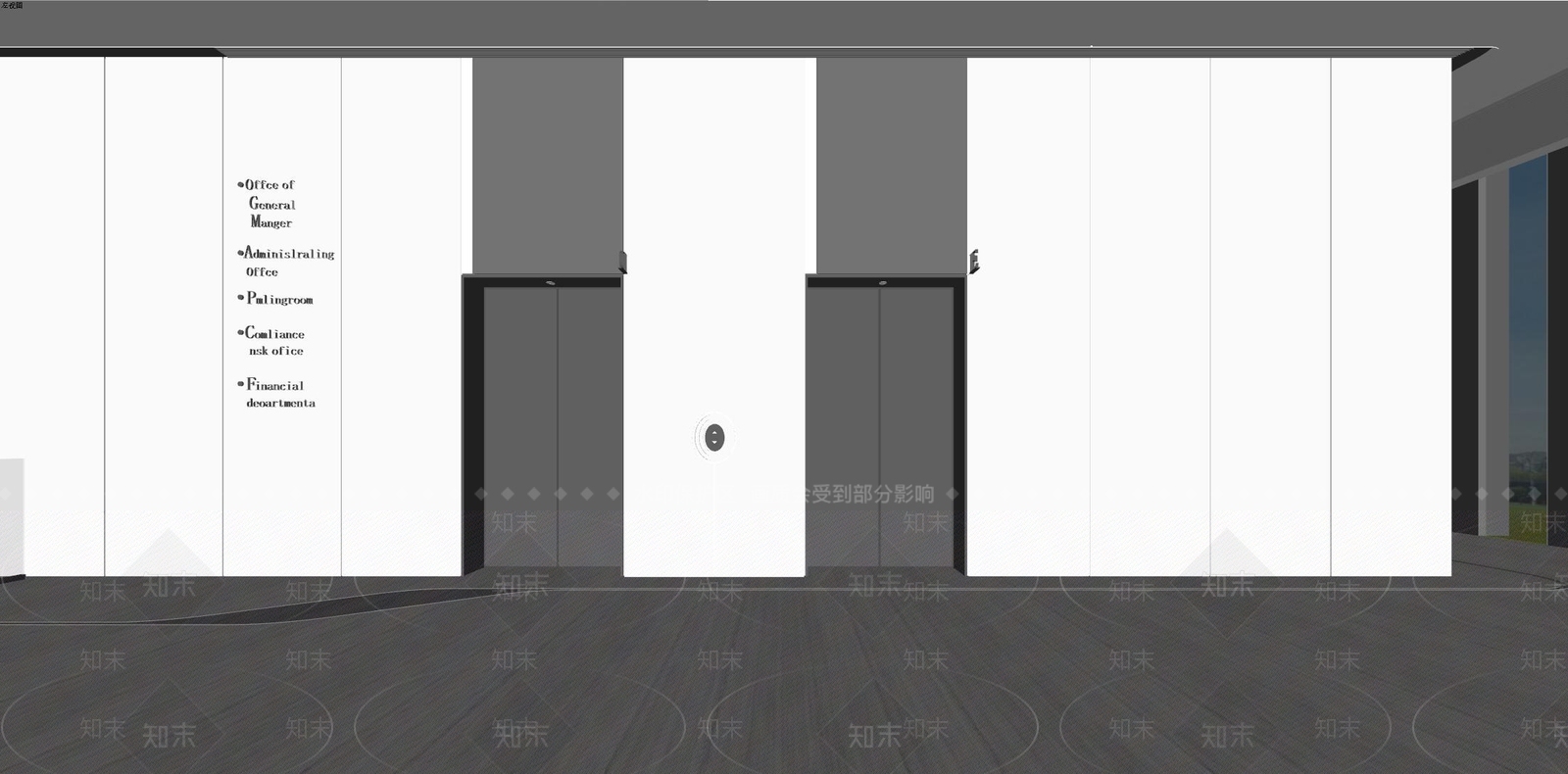 现代电梯厅SU模型下载【ID:1143672019】
