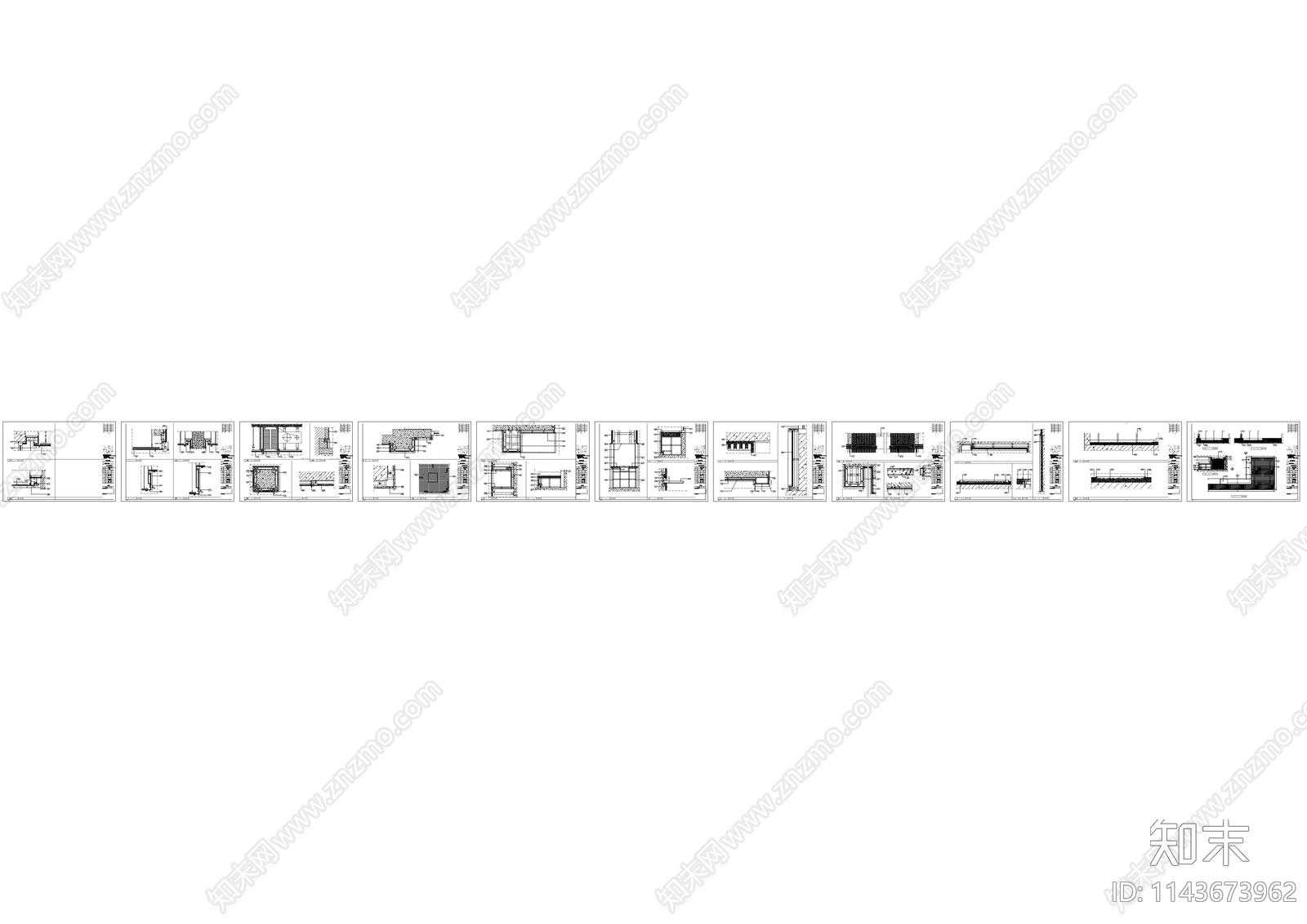 大堂吧墙身造型大样cad施工图下载【ID:1143673962】