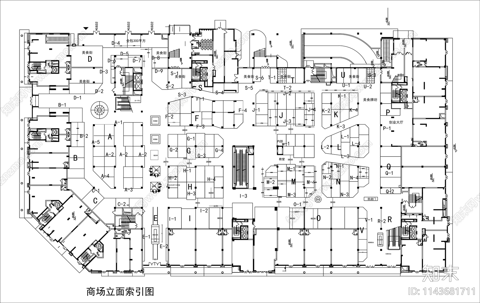 6000平方复古商业街区建筑施工图下载【ID:1143681711】
