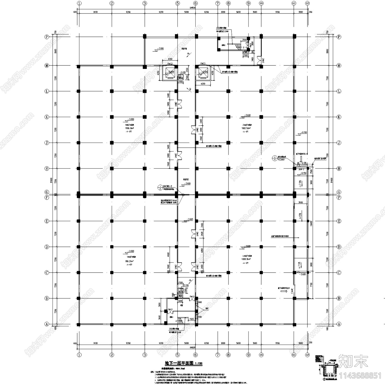 益阳口味王槟榔冷库冰库建筑cad施工图下载【ID:1143688851】