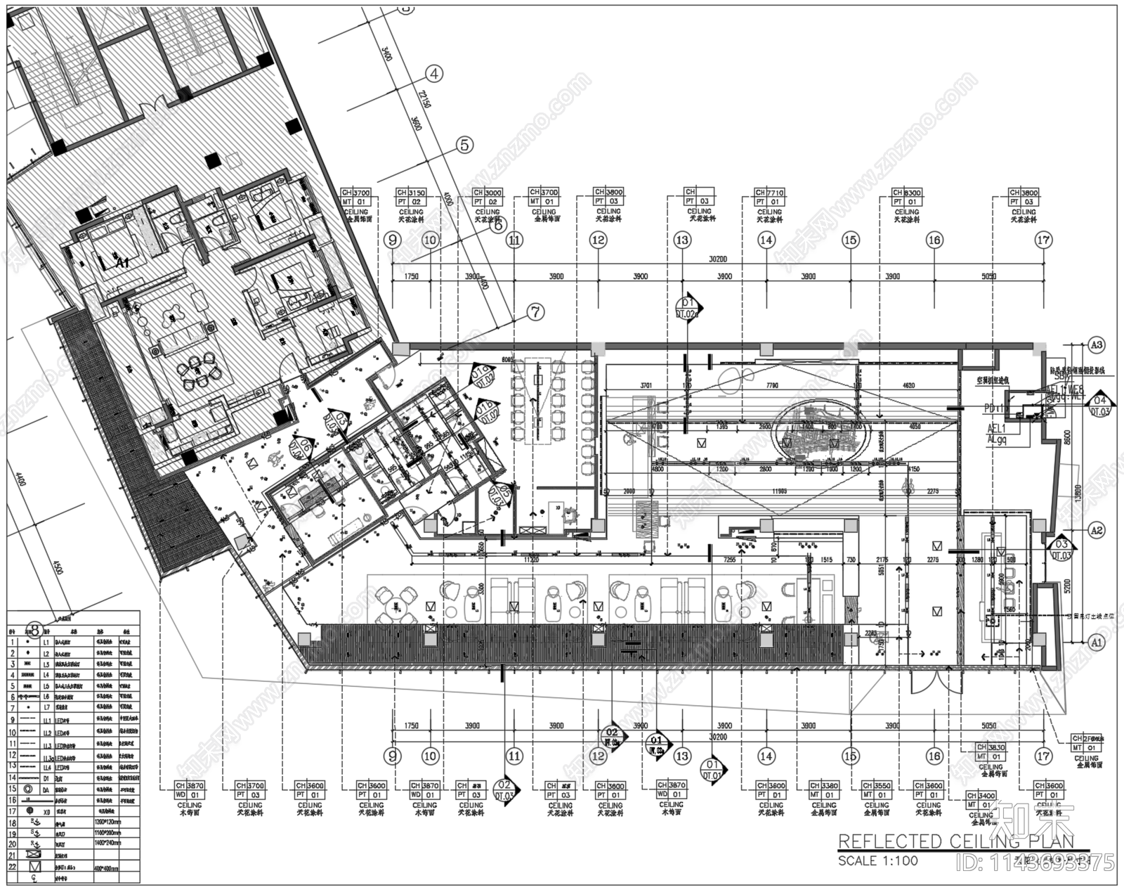 丹健设计约500m²重庆融信项目售楼部室内cad施工图下载【ID:1143693375】