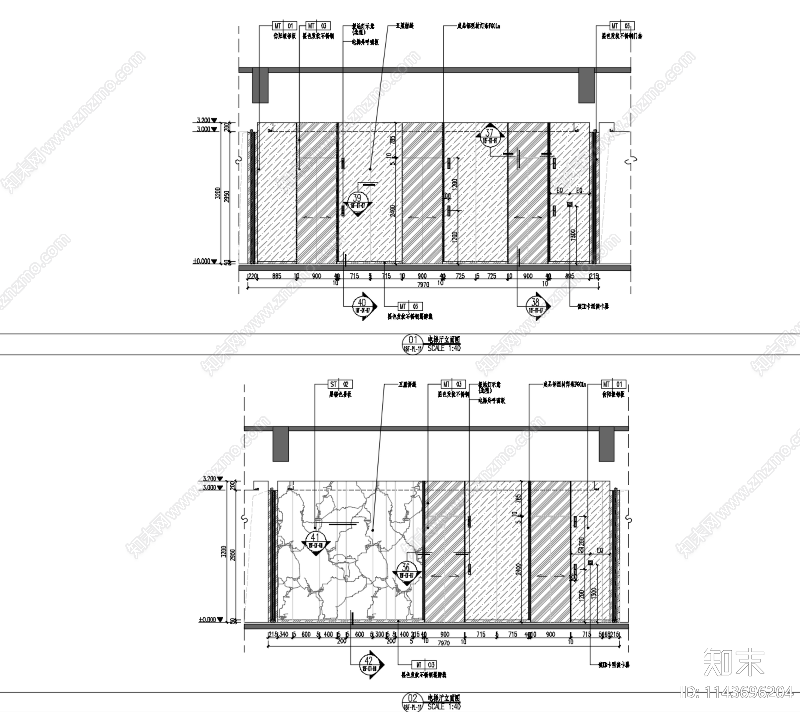 办公室室内装修cad施工图下载【ID:1143696204】