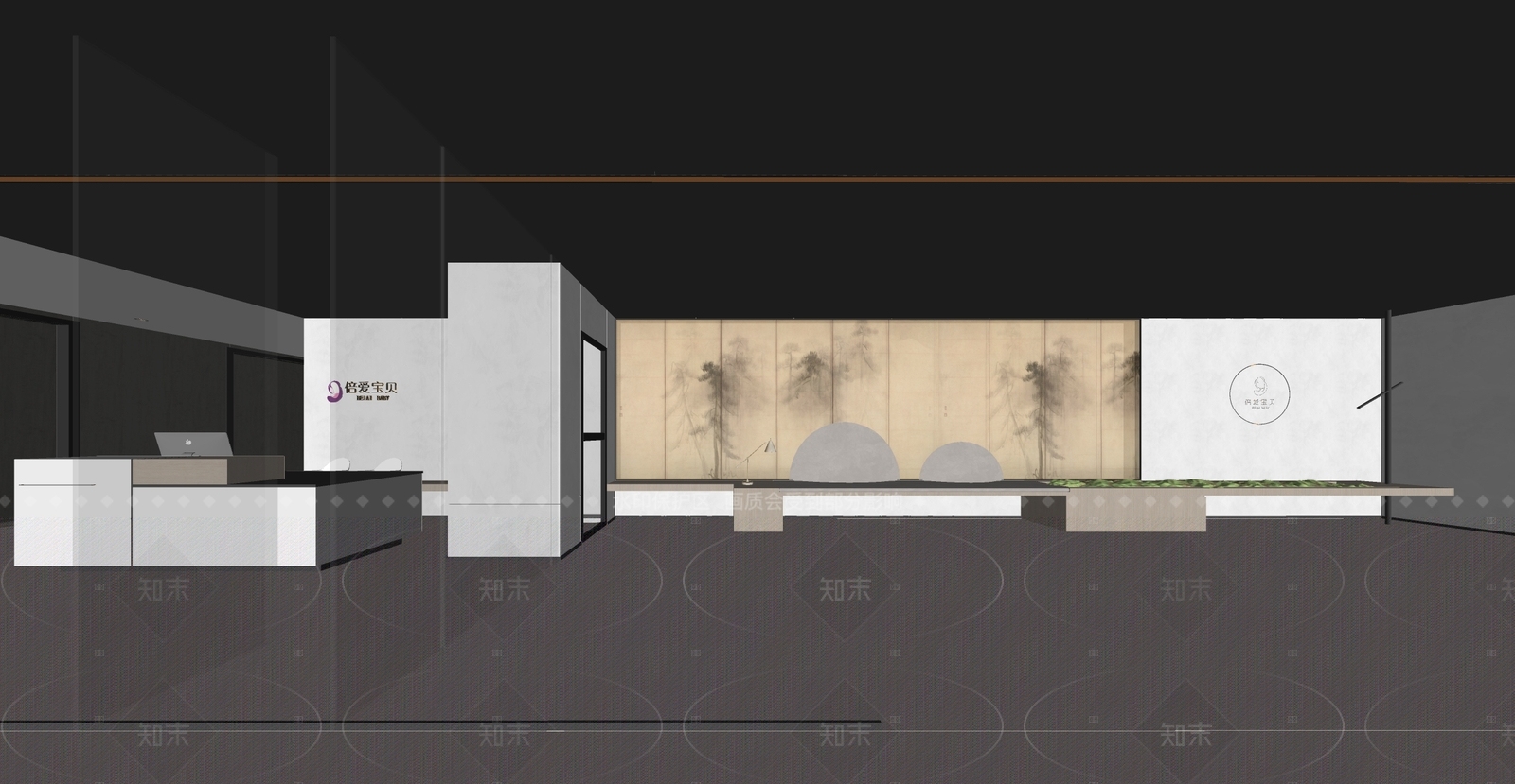 现代电梯厅设计SU模型下载【ID:1143708945】