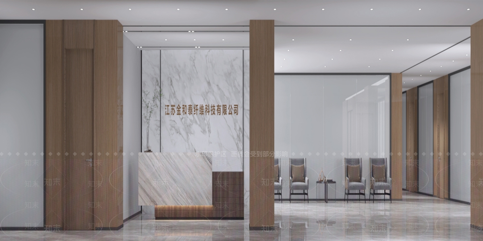 现代公司前台3D模型3D模型下载【ID:1143709574】
