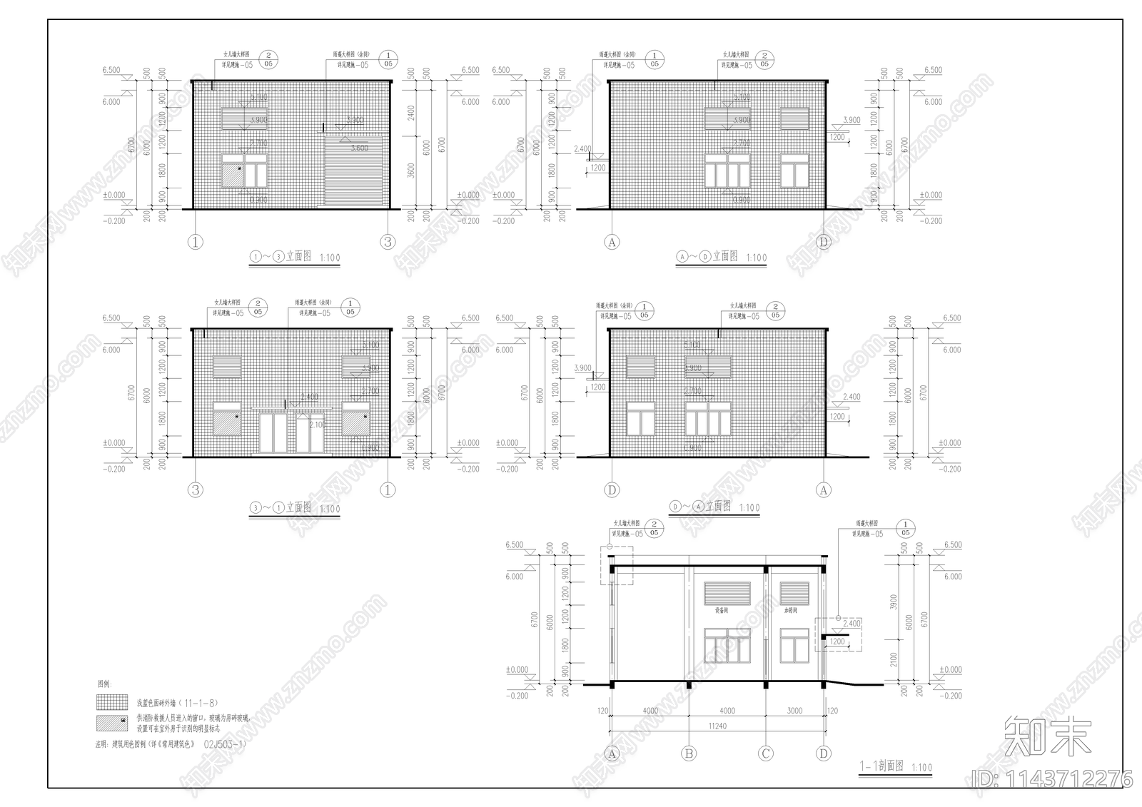 屠宰场设备间建筑cad施工图下载【ID:1143712276】