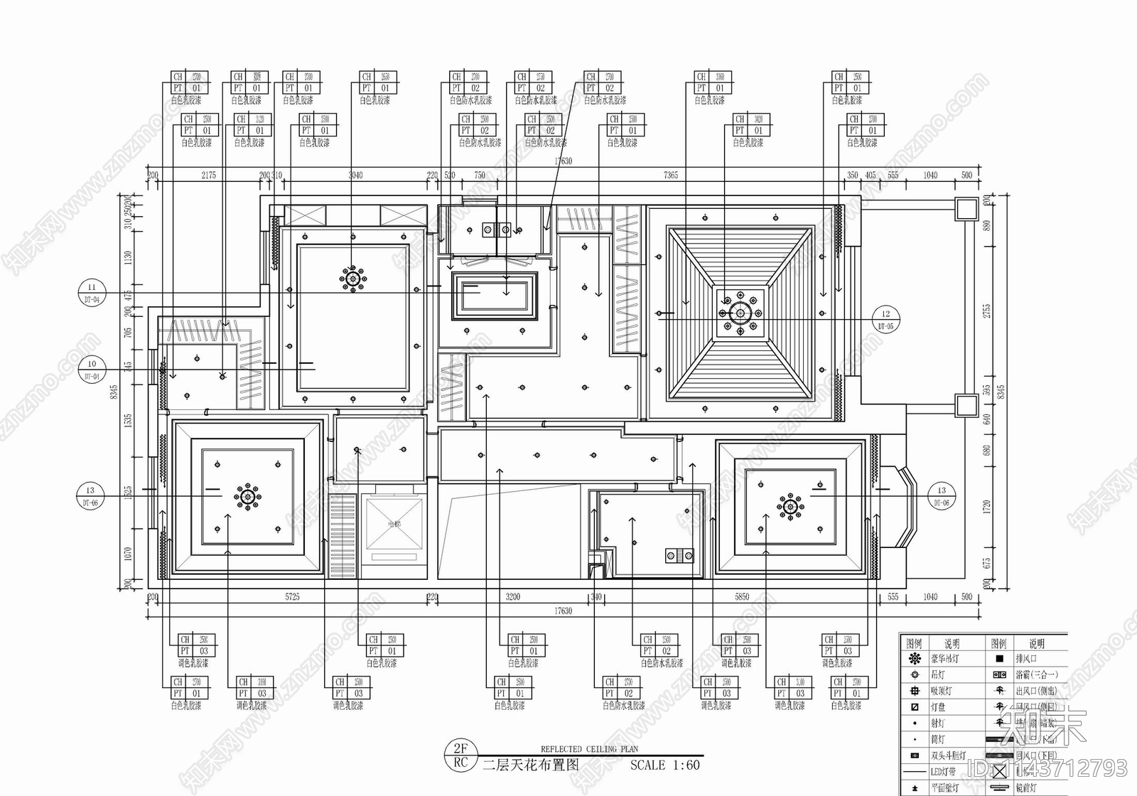 四层小别墅室内施工图下载【ID:1143712793】